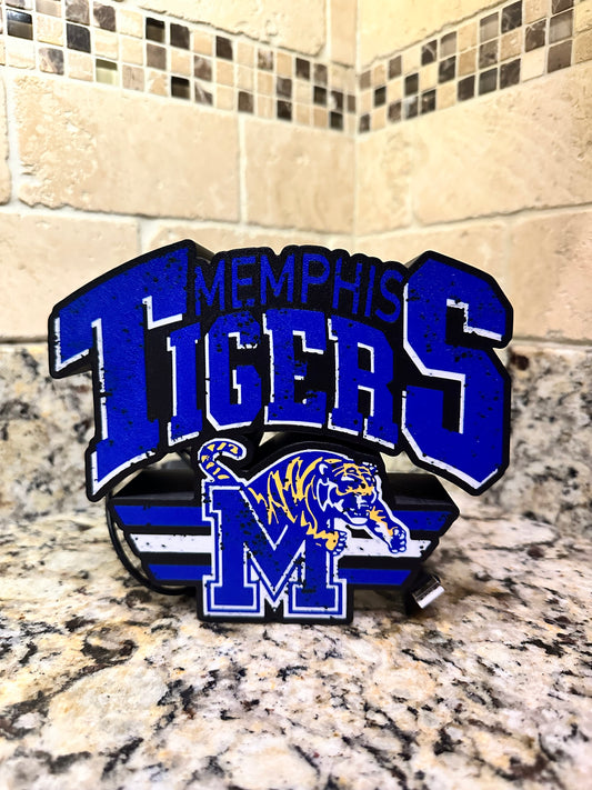 Memphis Tigers Distressed Lightbox