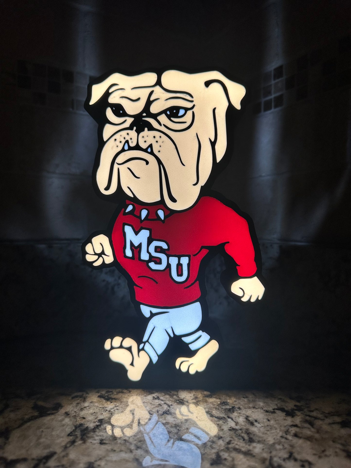 MSU Upright Bulldog Lightbox