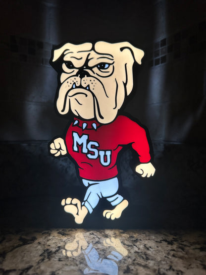 MSU Upright Bulldog Lightbox
