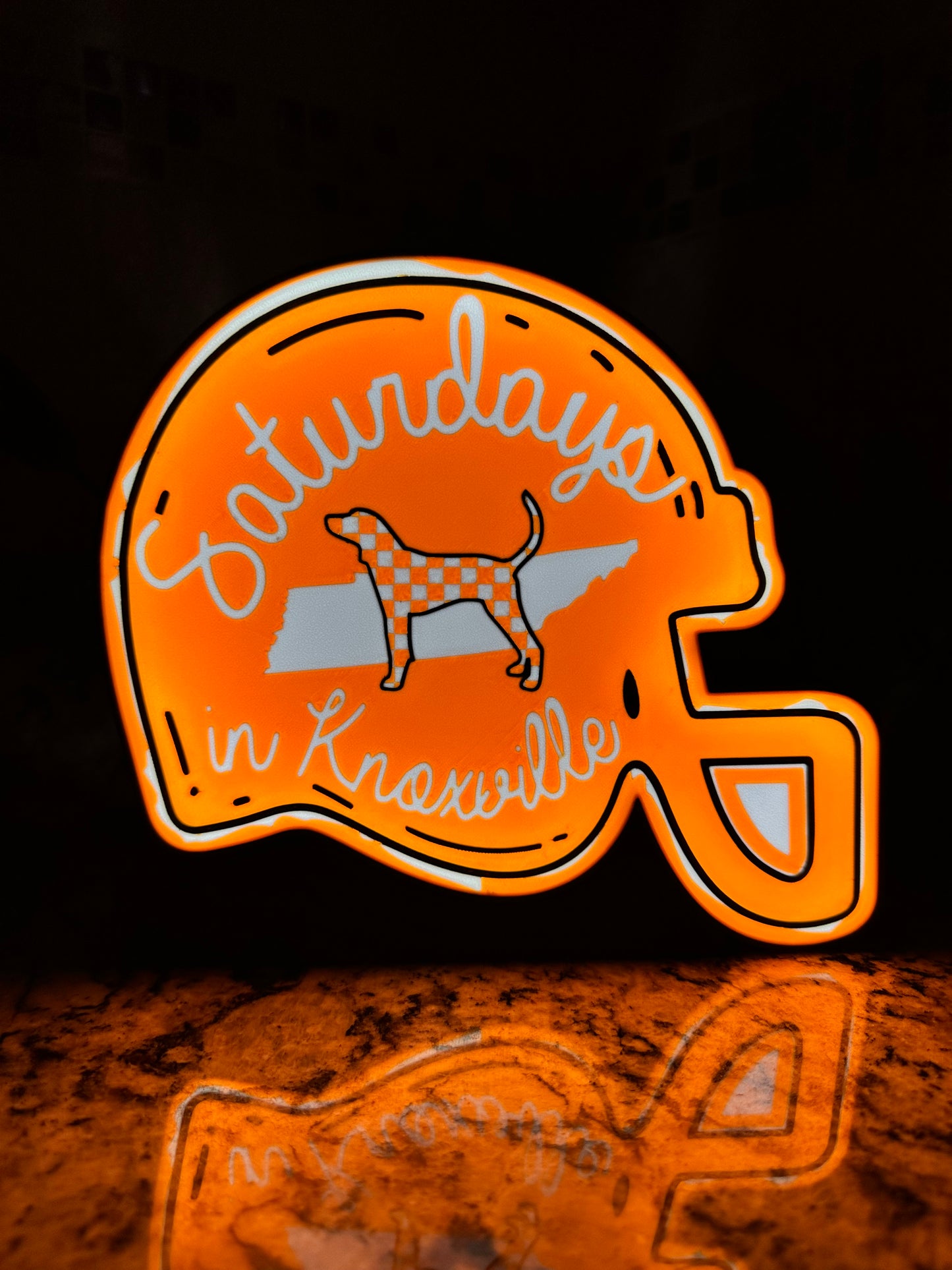 UT Vols Saturdays In Knoxville Helmet Lightbox