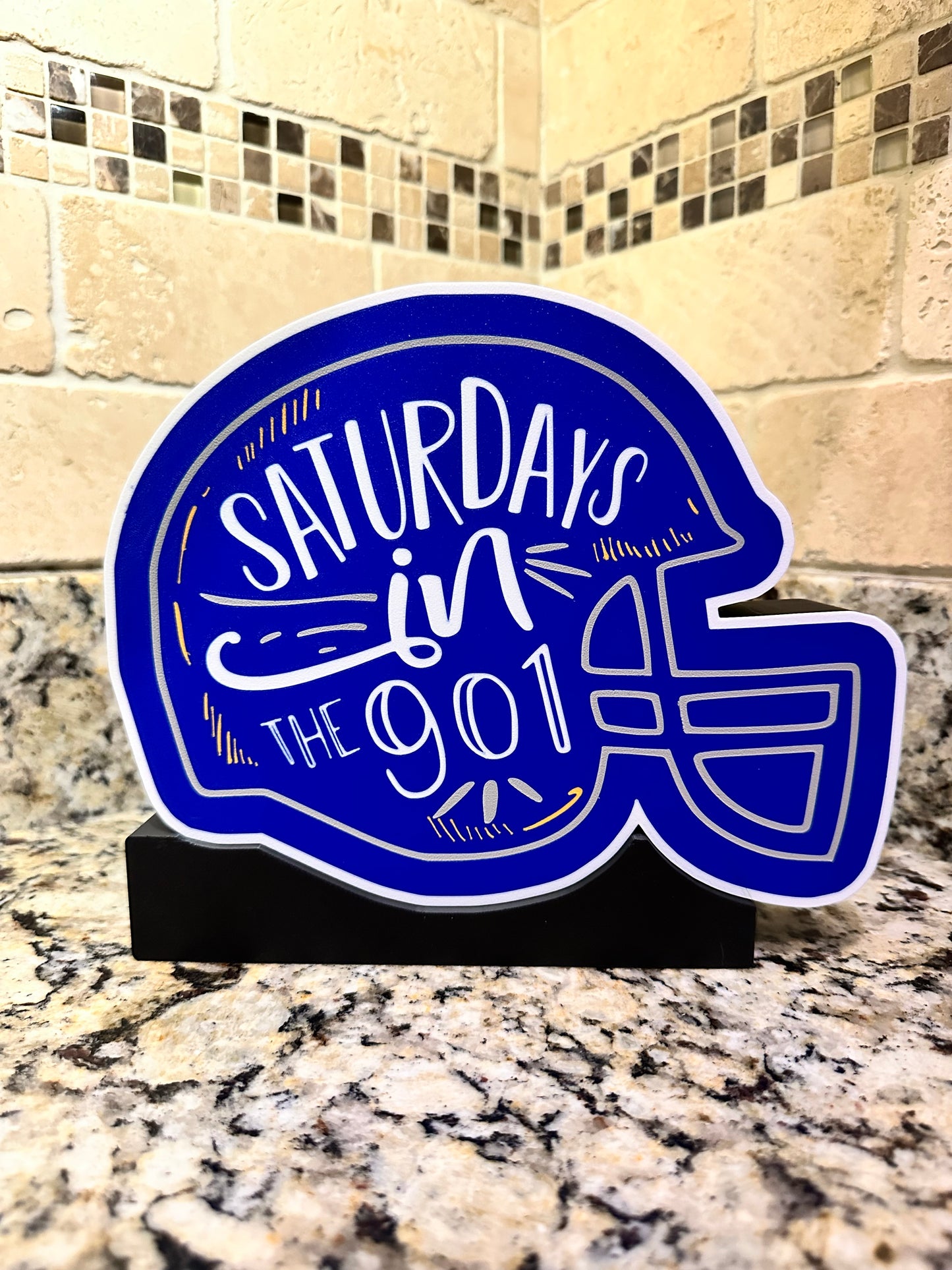 UofM Tigers Saturdays in the 901 Helmet Lightbox