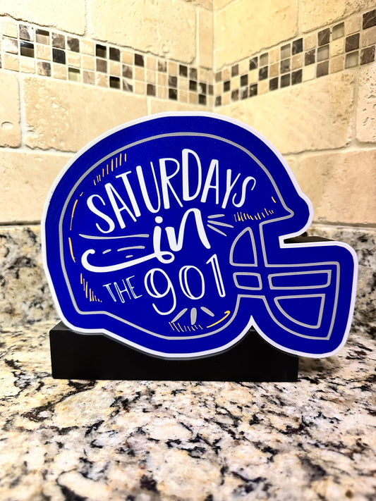 UofM Tigers Saturdays in the 901 Helmet Lightbox