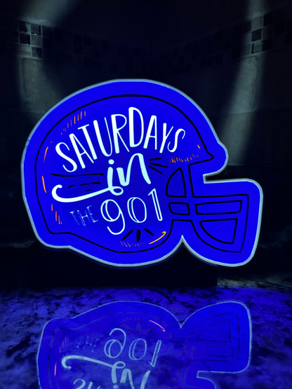 UofM Tigers Saturdays in the 901 Helmet Lightbox