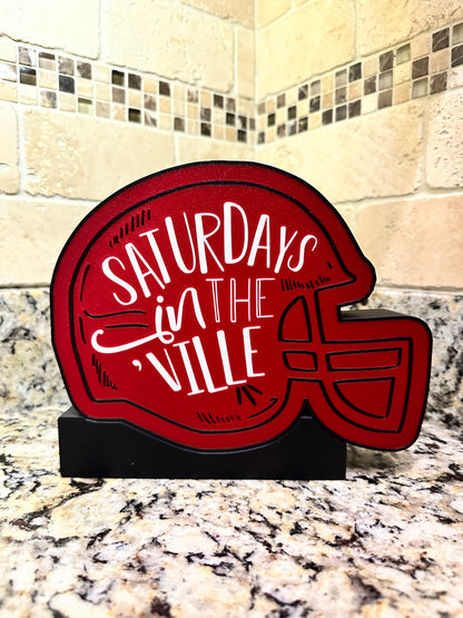 Arkansas Razorbacks Saturdays in the Ville Helmet Lightbox