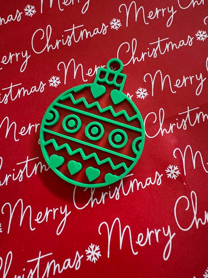 Snowflake Ornament - Red & Green