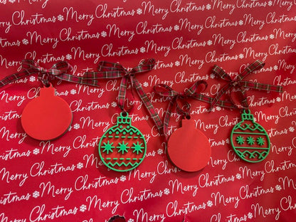 Snowflake Ornament - Red & Green