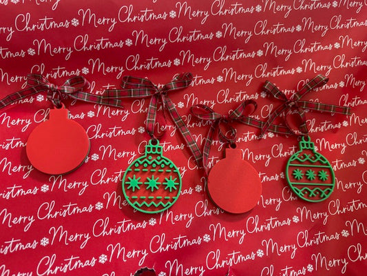 Snowflake Ornament - Red & Green